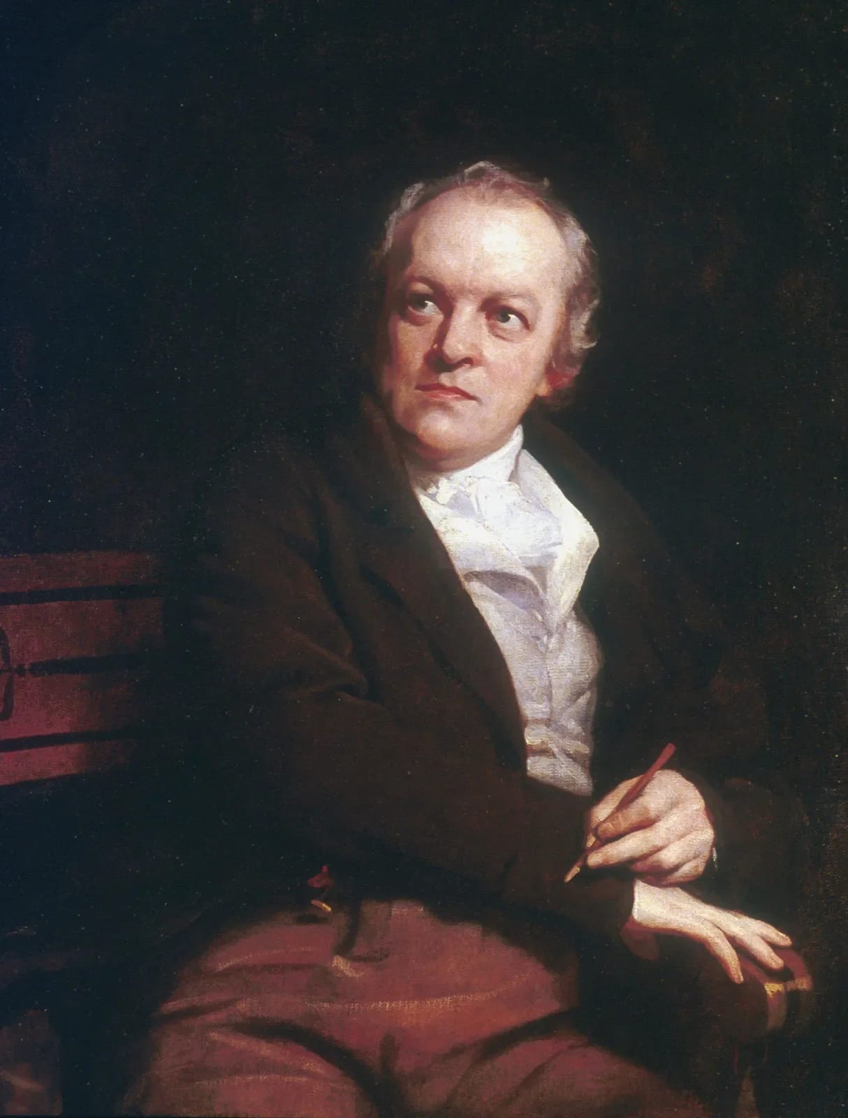 Painted portrait of William Blake