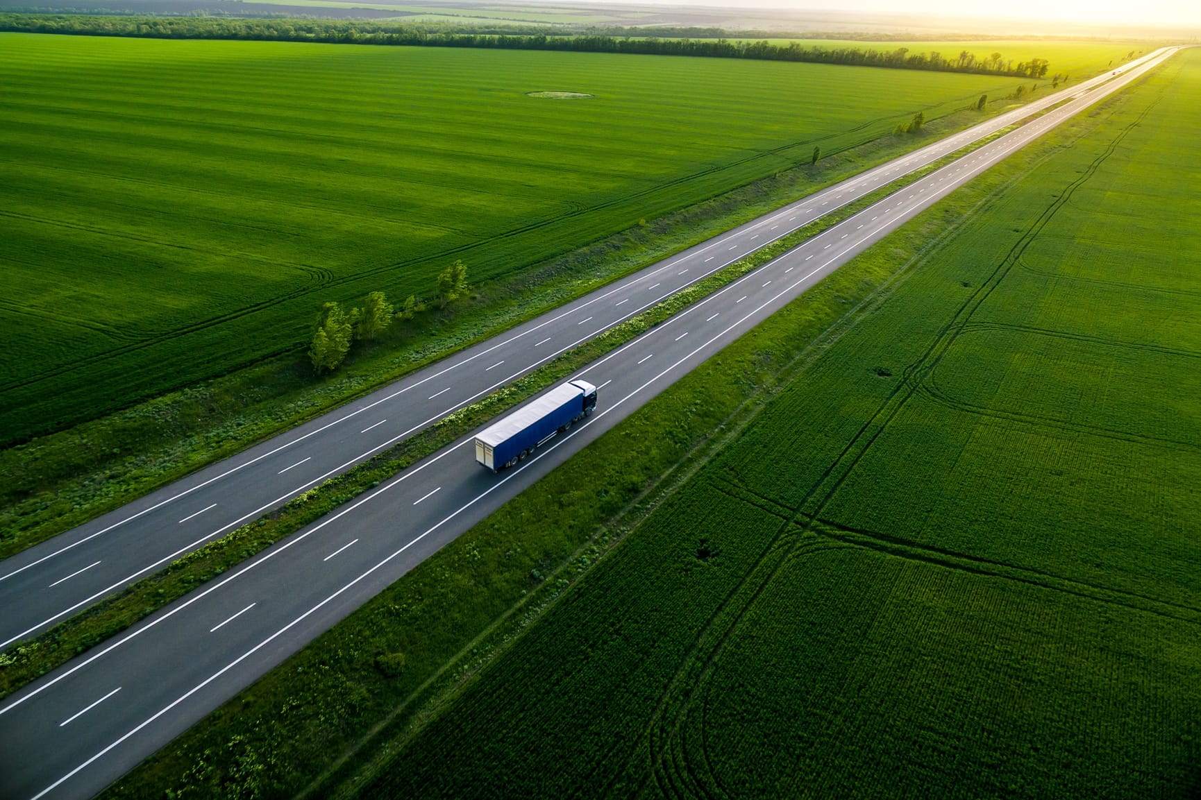 Highway and farmland