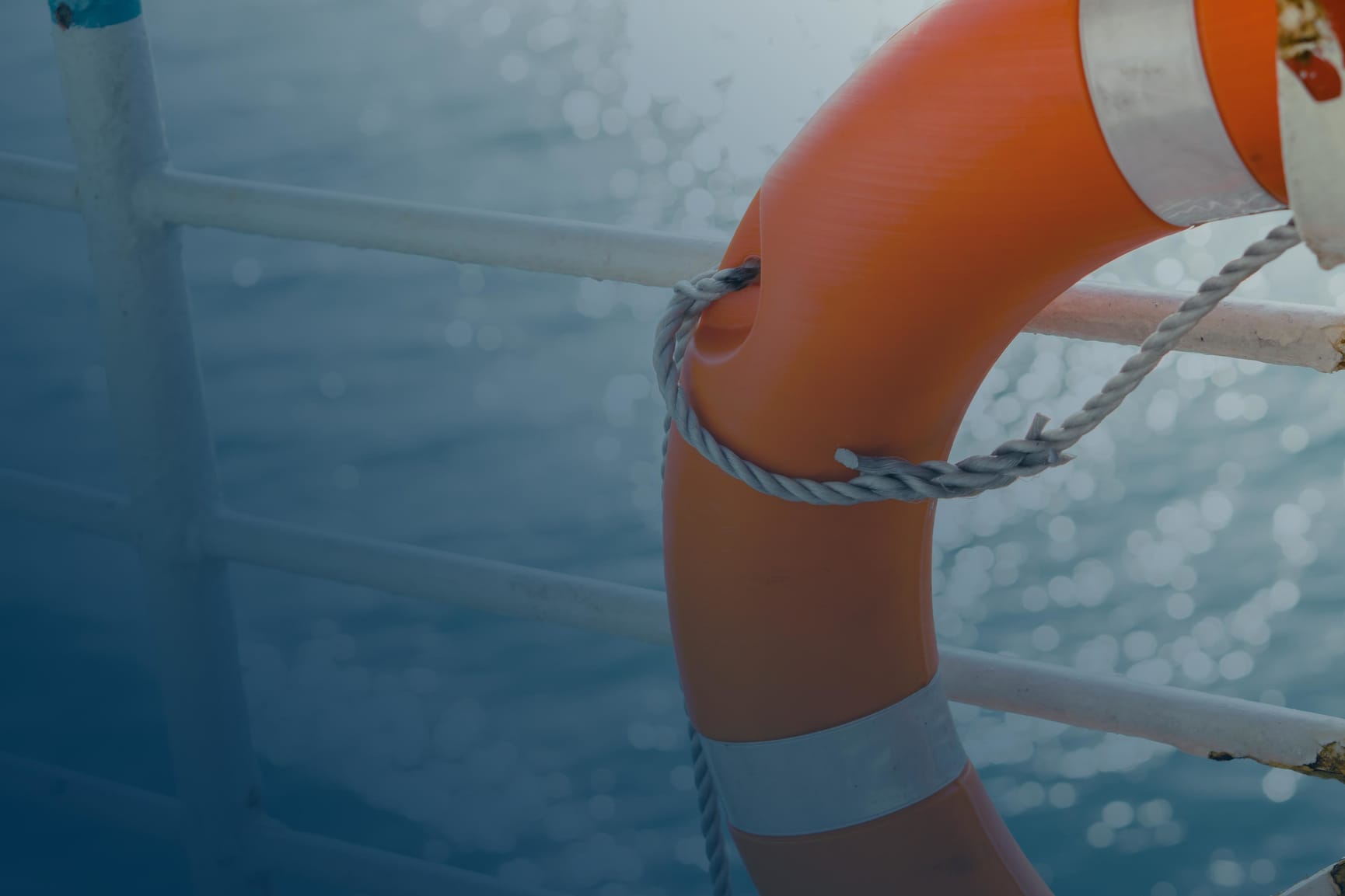 Lifesaving ring on a boat