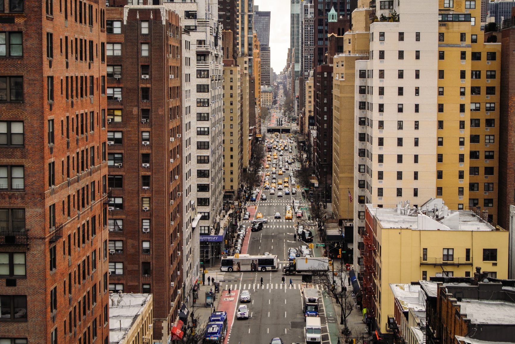 Busy NYC street during the day